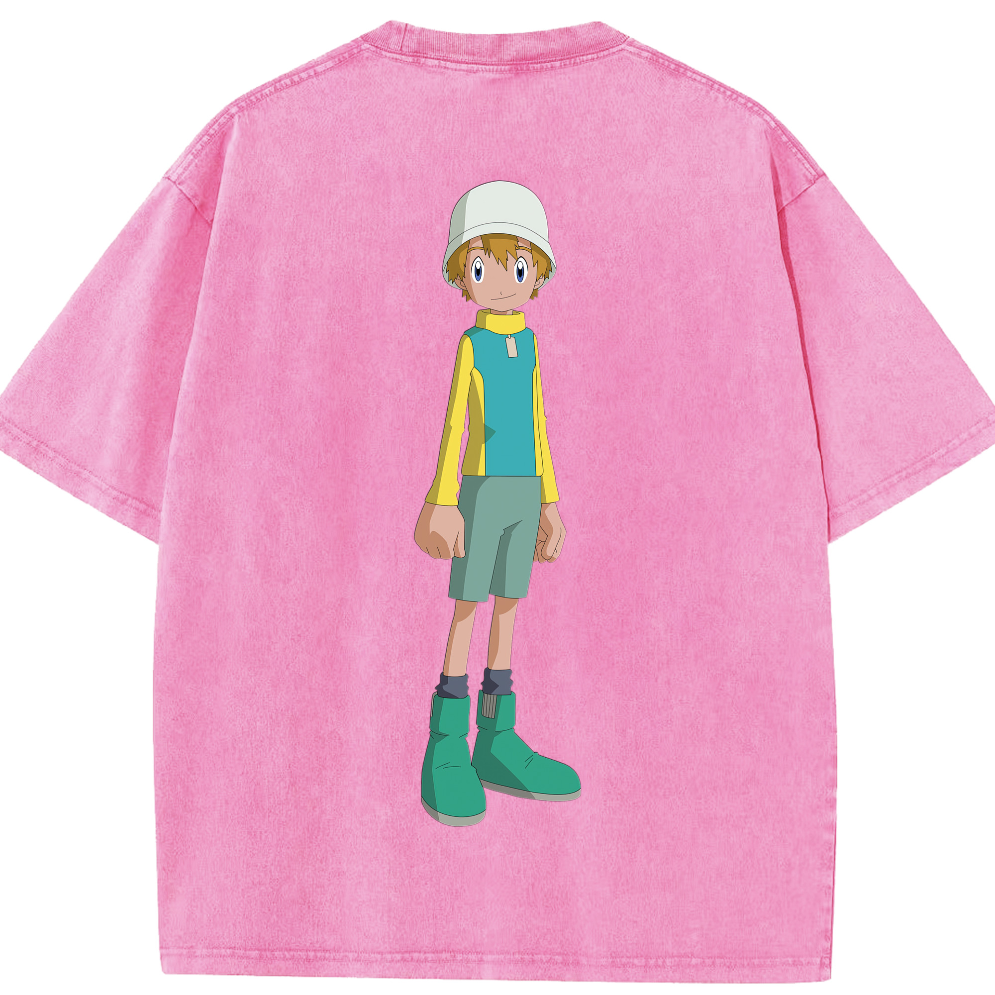 （画像用） Digimon デジタルモンスター/デジモン 綿100% ヴィンテージ風 半袖Tシャツ（背面プリント）